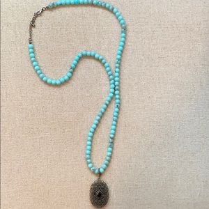 Turquoise and pendant necklace